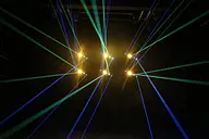 Five-finger Laser (RGB) + Six LED Gold Matrix  Moving head Light